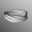6.png Twilight Twist Ring - Futuristic Sculpted Loop 3D Print 88