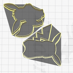 Pika-Eevee.png Free STL file Pokemon Cookie Cutters Pikachu + Eevee・3D printable design to download