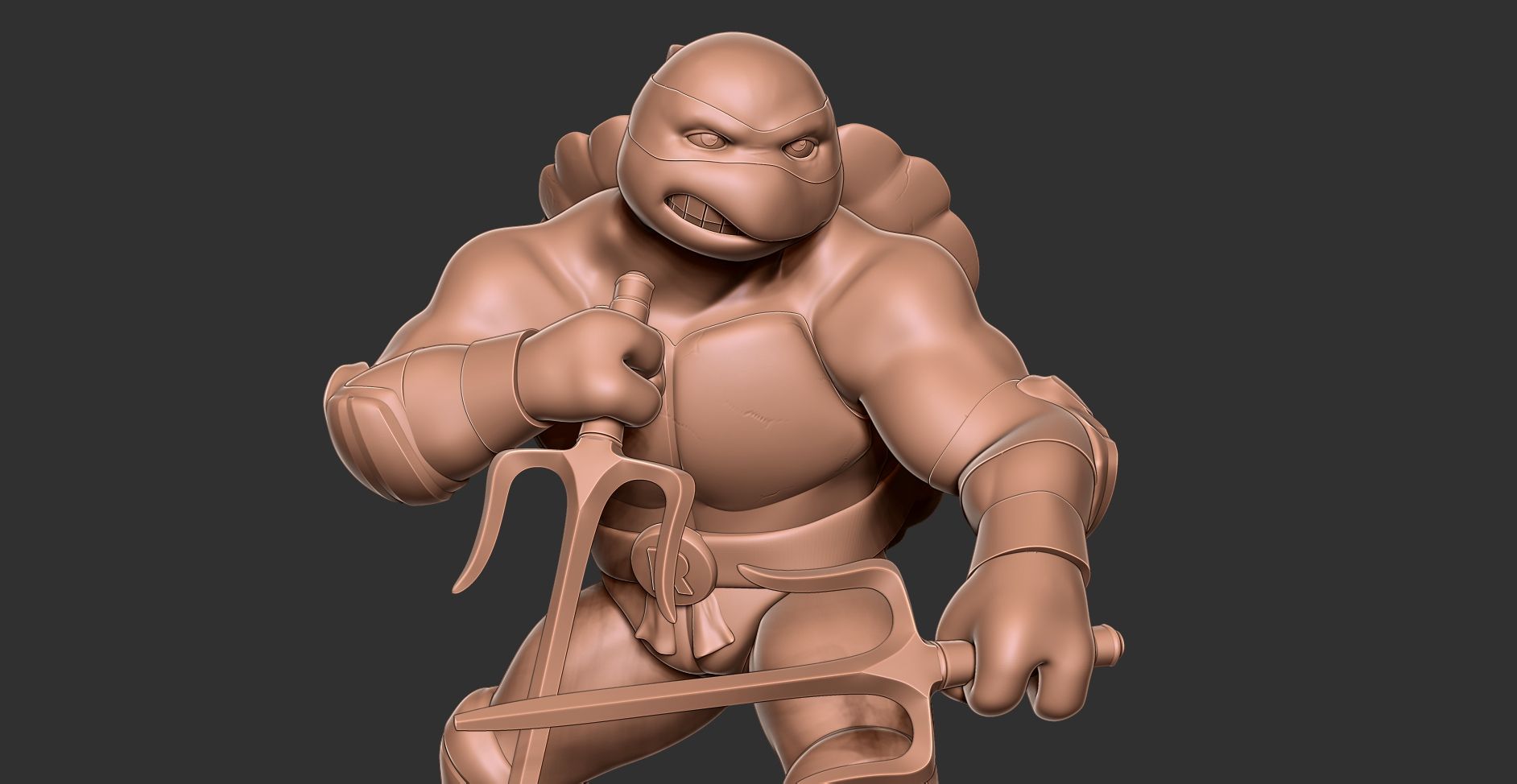 Close.jpg Fichier 3D Raphael - Tortues Ninja de Teenage Mutant・Plan à imprimer en 3D à télécharger, nlsinh