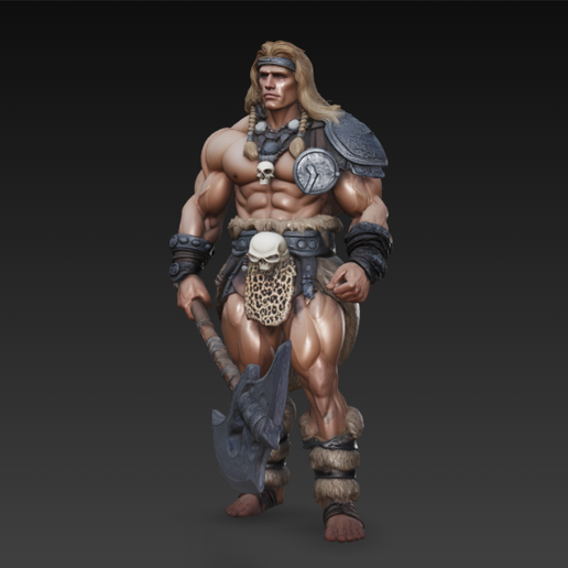 Barbarian Warrior with Axe
