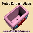 molde-corazon-alado-6.jpg Winged Heart Pot Mold