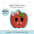 Etsy-Listing-Template-STL.png Girl Apple Cookie Cutter | STL File