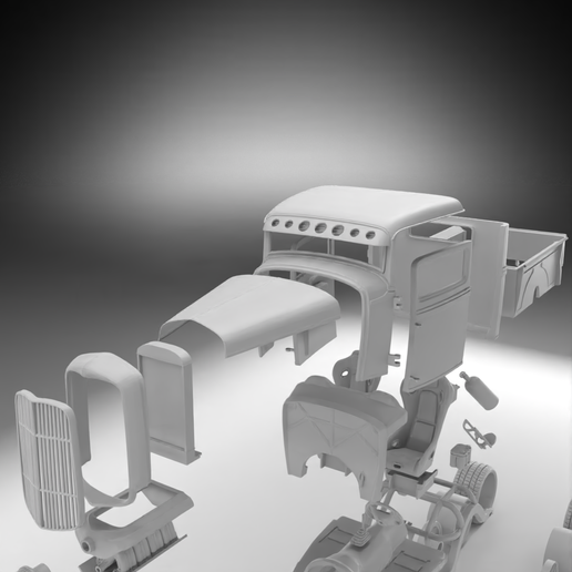 32-Ford-Pickup-Parts-13.png 1932 Ford Pickup 3D-Druck Bausatz