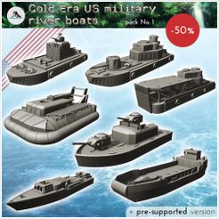WB-MW-P01-Modern-fortified-base-pack-No.-1.jpg Fichier 3D Bateaux fluviaux militaires américains de l'époque froide pack No. 1 - Vietnam War An Lao Cua Da Nang Dong Ha Hill 937 Hue Khe Sanh US USA Khmer South America・Modèle pour impression 3D à télécharger