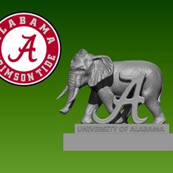 uuu.jpg Estatua de la mascota Alabama Crimson Tide - DECORACIÓN - MODELO 3D
