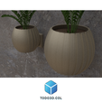 60.png Plant pot, small and large vertical steps pattern - Plant pot, small and large vertical steps pattern