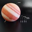 JupiterAndMoonsLabeled.jpg Solar System model in scale "skewer" version