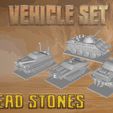 VehicleSet-Tread Stones.jpg Post Apocalyptic - Tread Stone Team Set