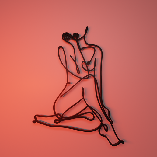 cuadro mujer 3D model