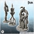 1-PREM.jpg Set of three evil totems with skeleton and bones (9) - Creature Darkness War 15mm 20mm 28mm 32mm Medieval Dungeon