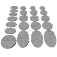 Large-Bases-4.png Large Scenic Wargaming Bases (60mm, 80mm, 90mm, 100mm, 130mm, 170mm) - Stone Bricks & Slabs