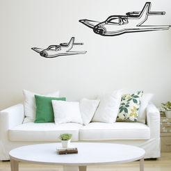 Display.png STL file Small plane - Wall Art Decor・Template to download and 3D print