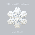 Render_SF_8.png 3D Snowflake Set of 24  STL Files for 3d Printing DiY Printable Сhristmas Décor Model Christmas Snowflake STL 3D File