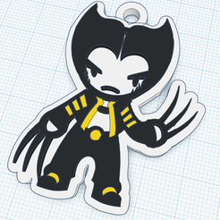 img.png STL file wolverine keychain・3D printer model to download