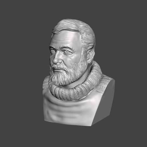 ErnestHemingway-2.png 3D-модель Эрнеста Хемингуэя - высококачественный STL-файл для 3D-печати (ЛИЧНОЕ ИСПОЛЬЗОВАНИЕ)