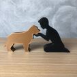 IMG-20240326-WA0039.jpg Boy and his Golden Retriever for 3D printer or laser cut