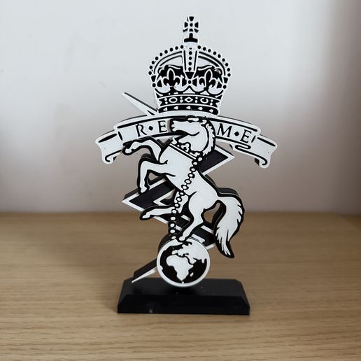 🎨 Royal Electrical and Mechanical REME Capbadge Stand・ STL File for 3D ...