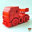 truck5.jpg Mechanical Racing Truck - print in place, no supports