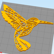 c2.png STL-Datei wall decor hummingbird・Modell zum Herunterladen und 3D-Drucken, satis3d
