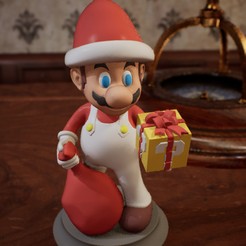 ScreenShot00051.png Super Mario MARIO Christmas Tabletop Figurine