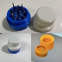 Solder-tip-holder.jpg STL file Soldering Tip Holder ( Holds 9 tips! )・3D printer model to download