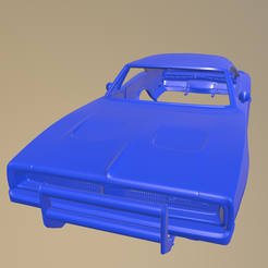 A013.png STL file Dodge Charger General Lee 1969 Printable Car Body・3D printing idea to download, printinghub