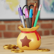 bellbag01.png Bell Bag Planter Pen Holder Animal Crossing