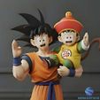 Messenger_creation_D1B8236A-372E-4821-A481-90EF75BAAE0E.jpeg Goku & Young Gohan - 3D Printable STL  - presupported