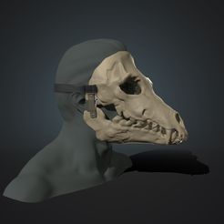 Preview1.jpg Télécharger fichier STL Masque crâne mobile • Design imprimable en 3D, FlokiLoki