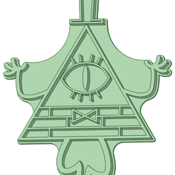 Bill-Cipher-2_e.png STL file Gravity fall Bill Cipher 90mm cookie cutter・3D printable design to download