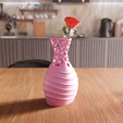 untitled.png 3D Modern Wireframe Vase STL File - 056