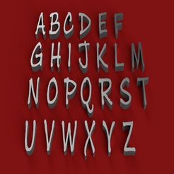 RENDER.jpg Archivo 3D PERIODICO DE TINTA letras en 3D en mayúsculas Archivo STL・Idea de impresión 3D para descargar