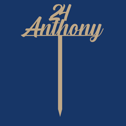 topper_anthony-v2.png STL file 24 Anthony topper・3D printing idea to download
