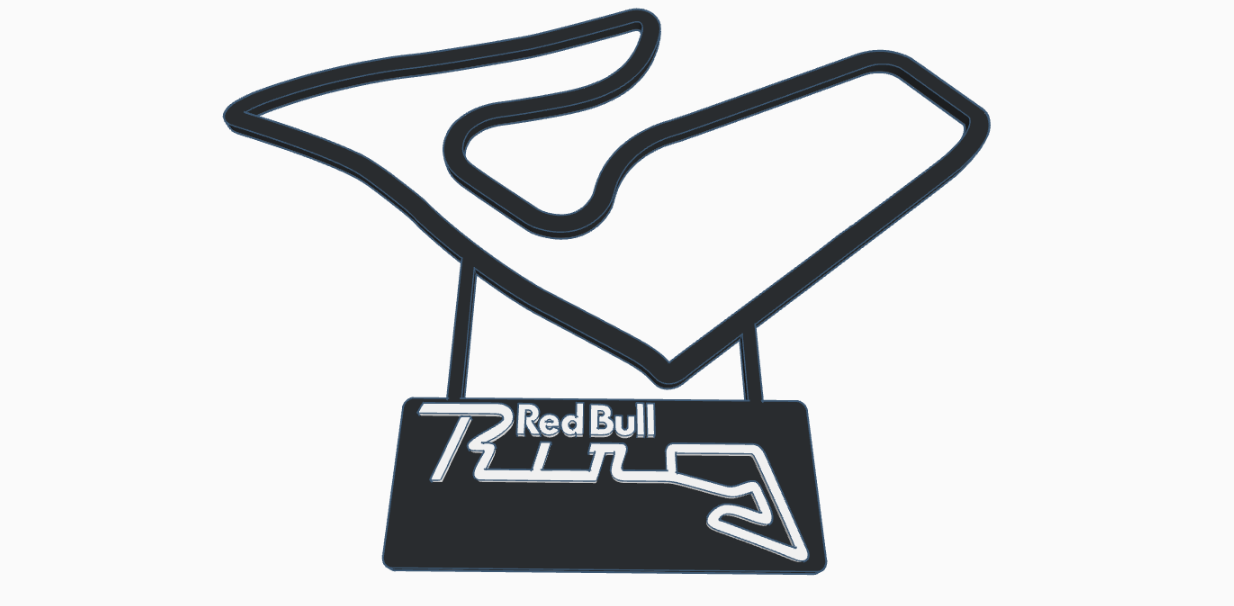 Stl File Redbull Ring Track Map With Nameplate Wall Art 3d Printer Model To Download Cults