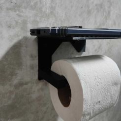 Toilet Roll Holder (World's greatest 3D-printed, stick-on toilet roller) by  Arné De Klerk, Download free STL model