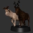 Preview02.jpg Thor s Goats - Thor Love and Thunder 3D print model