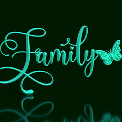 Family-Mariposa-I.png Eternal Bond: Cursive 'Family' Sign with Butterfly