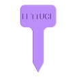 label_lettuce.stl Archivo STL gratis Señales/etiquetas de verduras・Objeto imprimible en 3D para descargar