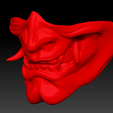 4.png Descargar archivo OBJ gratis Media Máscara Hanya • Diseño para la impresora 3D, manosh0303