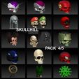 skulls-mega-pack-4.jpg COMPLETE COLLECTION OF SKULLS (update 91 different models)