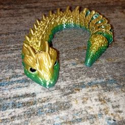 Baby-Basilisk (lange Version) - Druck-in-Platz-Gelenk Snap-Flex Fidget