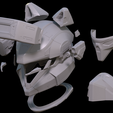 rendered.png War Master helmet with attachments 3d print file