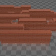 3D-Builder-23.06.2022-0_26_55.png Brick wall / Damaged brick wall + debris (battlefield accessory for tabletop)