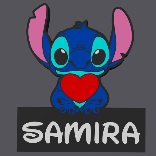 🔦 Stitch Led Lamp Samira・Free STL File for 3D printing・Cults