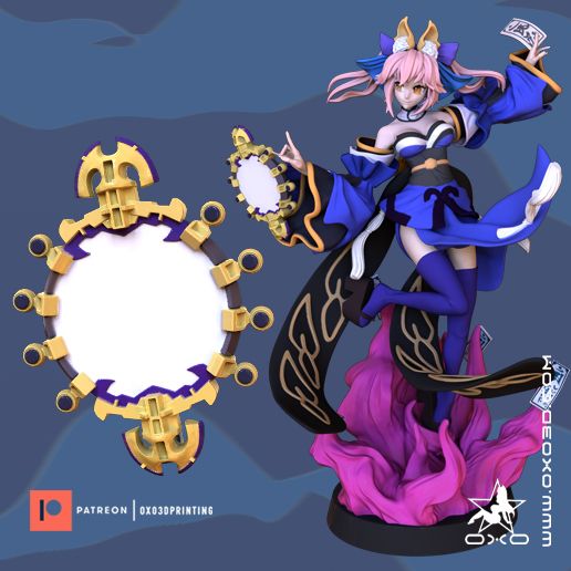 Fate Grand Order Tamamo No mae mirror cosplay 3D model