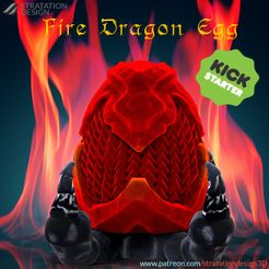 RPG_FireDragonEgg.jpg Archivo STL Huevo de dragón de fuego・Plan de impresora 3D para descargar