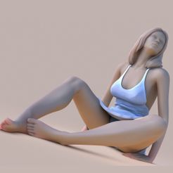 Wsit002C.jpg 3D file woman barefoot・3D printer design to download, krys-art