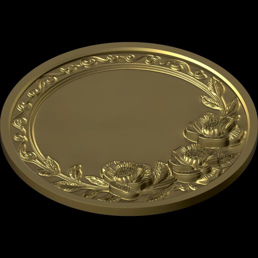 Blossom-Harmony-Relief-Floral-Decorative-Medallion-No2-8.jpg Blossom Harmony Relief - Floral Decorative Medallion No2 STL file for 3d printing or CNC