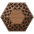 hexa-mouch-06.JPG Moucharabieh hexagonal tile and ceiling ornament 3D print model