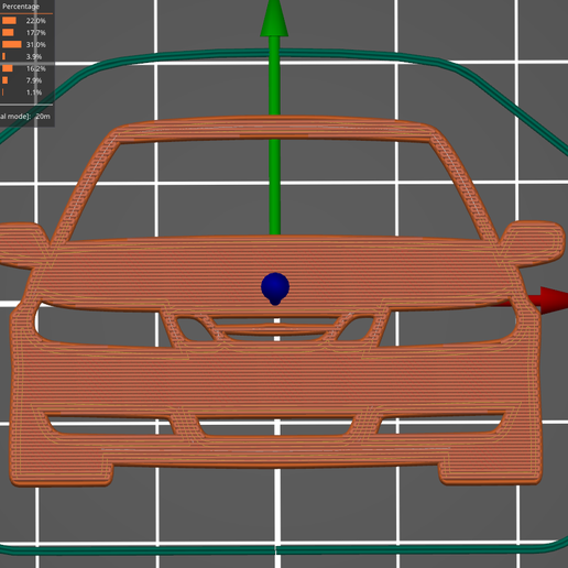 SAAB 9-5 KEY SILHOUETTHE 3D model